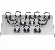 картинка Комплект Раббер Дам 129-S12 TiAlN, 12 креплений, Medenta Instrumets Co 