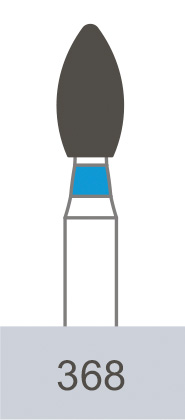 картинка Бор алмазный 368-020 F, пламевидный (5 шт.), Prima Dental Group 