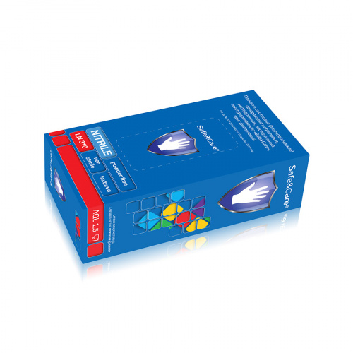 картинка Перчатки нитриловые Safe&Care неопудренные (100 пар), Top Glove 