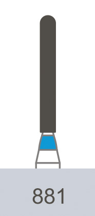 картинка Бор алмазный 881-010 M (5 шт.), Prima Dental Group 
