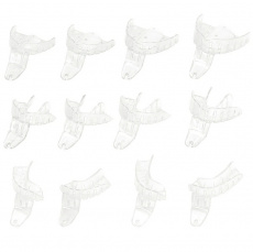 картинка Набор пластиковых ложек с перфорацией без бортиков, 2852-12 (12шт), Asa Dental 