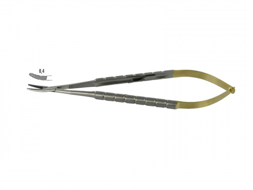 картинка 8205-8211 Иглодержатели Castroviejo с круглой ручкой, Orange 