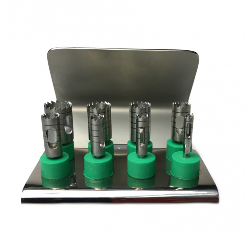 картинка 4001 Набор трепанов, 8 шт., Orange 