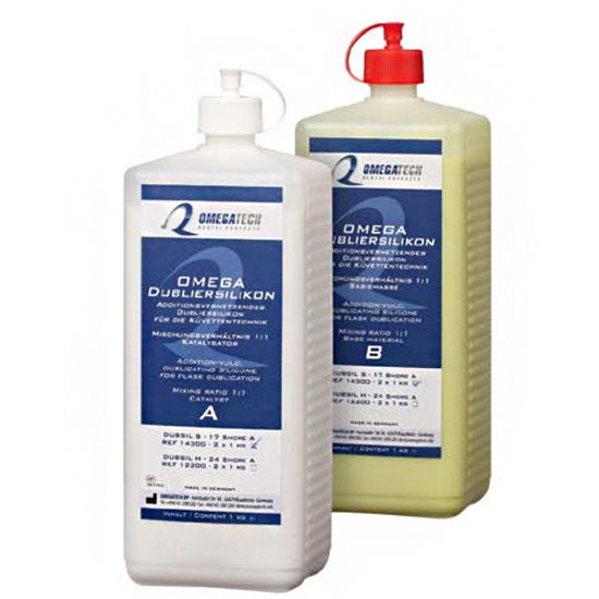 картинка Омега дублирующий силикон Дубсил S - Omega Dubliersilikon, Dubsil S, желтый, 14300, Omegatech (2х1 кг) 
