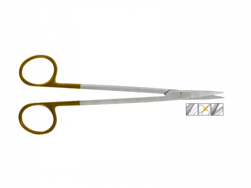 картинка 8031, 8032 Ножницы хирургические Kelly зубчатые, 160 мм, Orange 