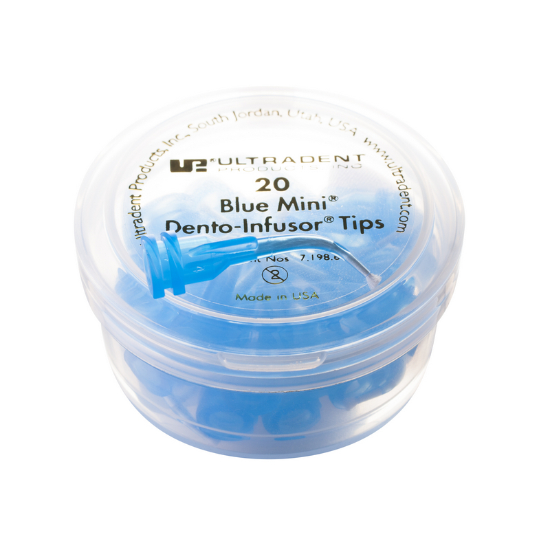 картинка UL128 Насадка-аппликатор Blue Mini Dento-Infusor Tips (20шт), Ultradent 