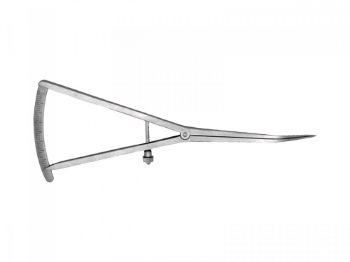 картинка 4064 Остеометр Castroviejo (микрометр) угловой, CVD, 17см, Orange 