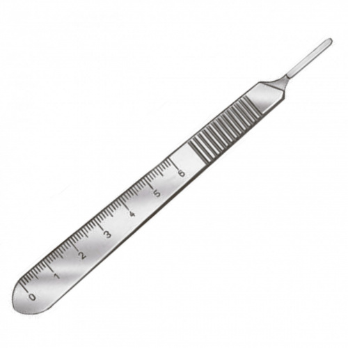 картинка 8003, 8004 Ручка для скальпеля плоская 125 мм, Orange 