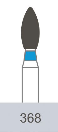 картинка Бор алмазный 368-018, FO-32 пламевидный (5 шт.), Prima Dental Group 