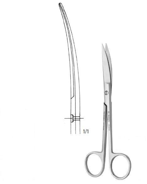 картинка Ножницы для слизистой вертикально-изогнутые, Казань 