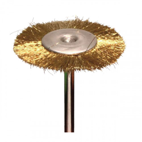 картинка Щётка MSHC10C на дискодержателе, металлическая, золотистая, (d=25мм), Sheshan Songjiang Brush 