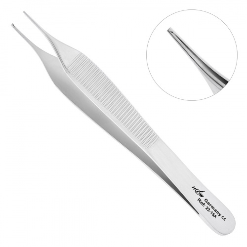 картинка 22-15A Пинцет ультратонкий Micro-Adson, 12 см, HLW Dental 