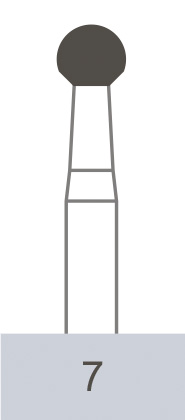 картинка Бор ТВС оперативный 7 RA, шаровидный (10 шт.), Prima Dental Group 