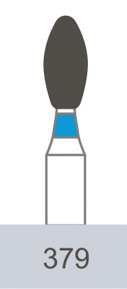 картинка Бор алмазный 379-018, пламевидный (5 шт.), Prima Dental Group 