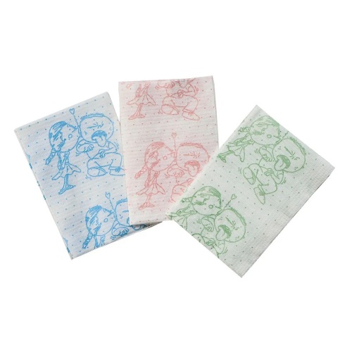 картинка Нагрудные салфетки для пациентов "Мальчик и девочка", (500шт), JNB  