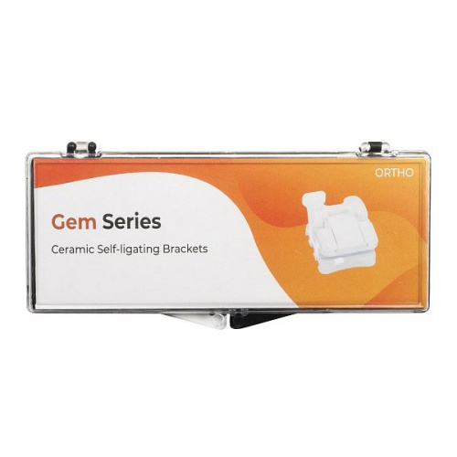 картинка Набор брекетов Gem Ceramic керамических самолигирующих .022 Medium Torque с крючком, ORJ (20шт) 