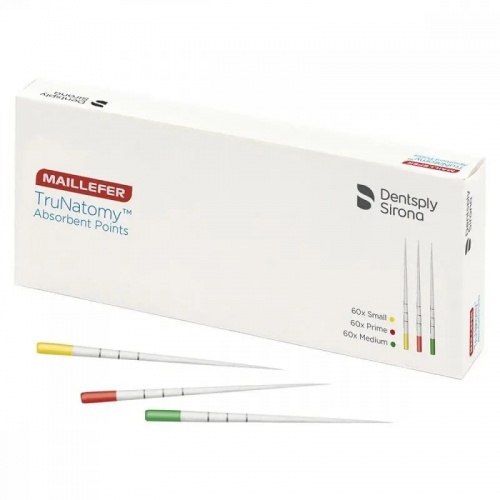 картинка ТруНатоми - TruNatomy Absorbent Points, бумажные штифты (180шт), Dentsply Sirona 