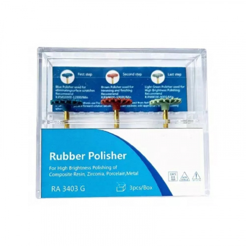 картинка Набор для полировки композита, керамики, циркона RA3403G, Toboom (3шт) 