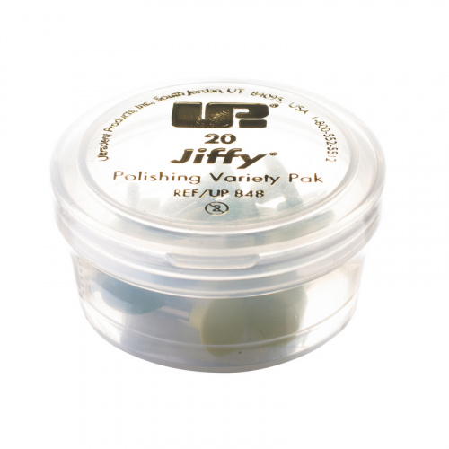 картинка UL848 Набор для полировки пломб Jiffy Polisher Variety Pak, Ultradent (20шт) 