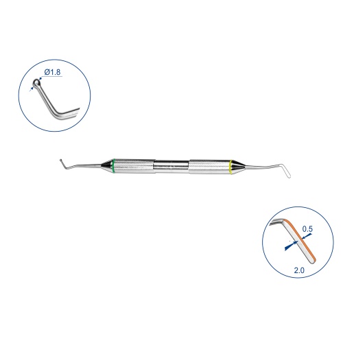 картинка Штопфер шарообразный изогнутый - гладилка (ручка нержавеющая сталь), ТОР ВМ (1шт) 