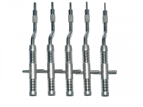 картинка Остеотомы байонет вогнутые с ограничителем в ассортименте, Orange 