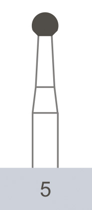 картинка Бор ТВС оперативный 5 RA, шаровидный (10 шт.), Prima Dental Group 