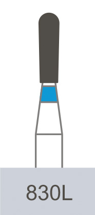 картинка Бор алмазный 830L-012, грушевидный (5 шт.), Prima Dental Group 