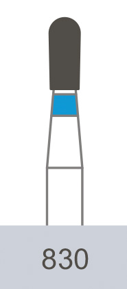 картинка Бор алмазный 830-014 M, грушевидный (5 шт.), Prima Dental Group 
