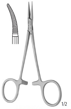 картинка Зажим к/о изогнутый типа "Москит" 