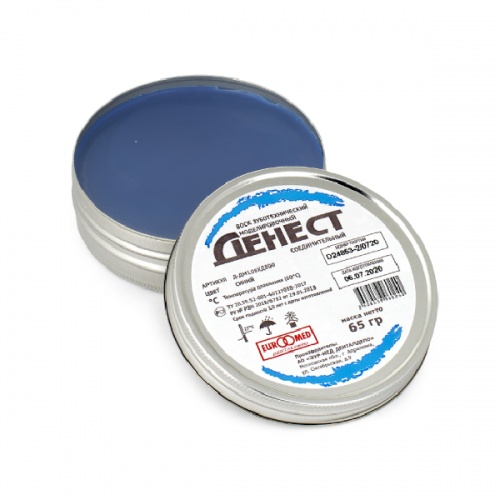 картинка Воск зуботехнический Денест, моделировочный, соединительный, синий, Д-ДМ108ХД800, ЭУР-МЕД (65 г) 