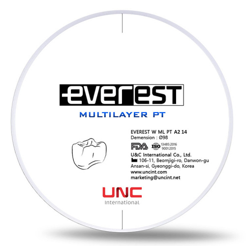 картинка Циркониевые диски Эверест Мультилайер ПТ - Everest Multilayer PT (98x14мм), UNC Inc 