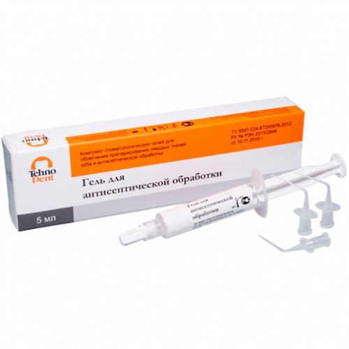 картинка Хлоргексидина биглюконат 2%, гель антисептический, TehnoDent (5мл) 