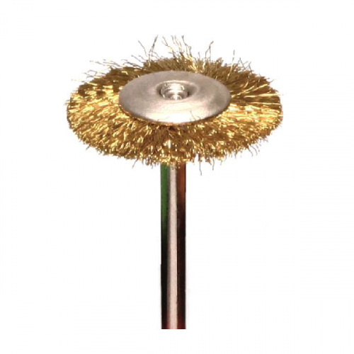 картинка Щётка MSHC68C на дискодержателе, металлическая, золотистая, (d=18мм), Sheshan Songjiang Brush 