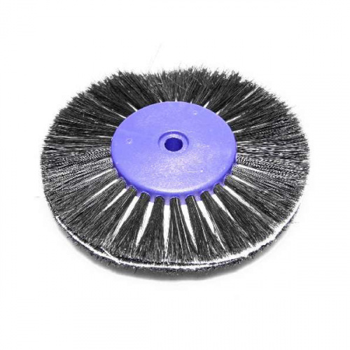 картинка Щётка для шлифмотора 3V802BE Blue, натуральная, средняя (d=85мм), Sheshan Songjiang Brush 