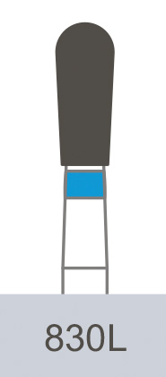 картинка Бор алмазный 830L-021, EX-21 грушевидный (5 шт.), Prima Dental Group 