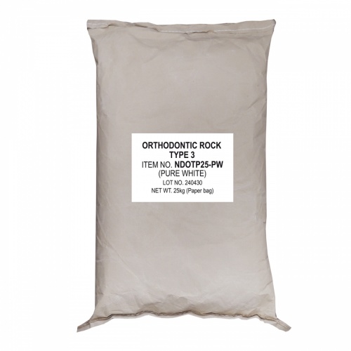 картинка Гипс III класса Ортодонтик Рок - Orthodontic Rock, DKM-NDOTP25-PW (25кг), DK MUNGYO 