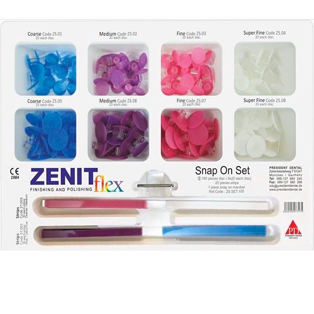 Набор дисков Zenit Flex Snap On kit - Зенит Флекс Снап Он, (8х20шт
