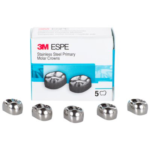 картинка Коронки из нержавеющей стали Stainless Steel Crowns для временных зубов, размер 6, 3M ESPE (5шт) 