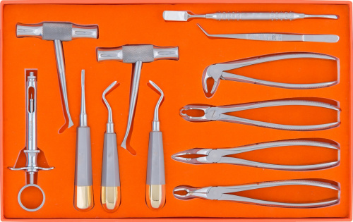 картинка 2901 Набор щипцов для удаления зубов (12 шт.), Orange 