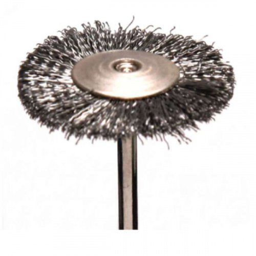 картинка Щётка MSHD10C на дискодержателе, металлическая, серебристая (d=25мм), Sheshan Songjiang Brush 