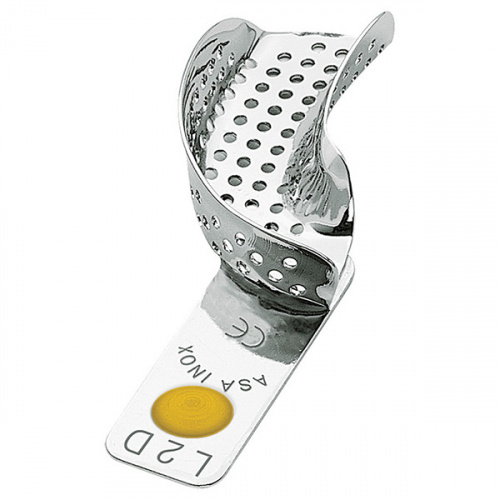 картинка Ложка слепочная с перфорацией без бортиков, половина (1шт), Asa Dental 