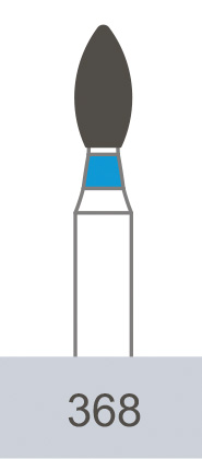 картинка Бор алмазный 368-016, FO-30 пламевидный (5 шт.), Prima Dental Group 