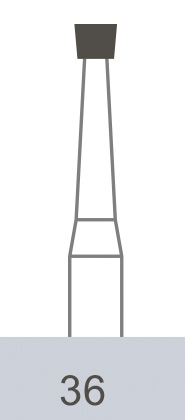 картинка Бор ТВС оперативный 36 FG, обратный конус (10 шт.), Prima Dental Group 