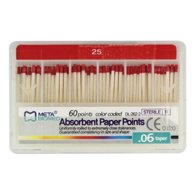 картинка Бумажные штифты конусные (60 шт), Meta Biomed 