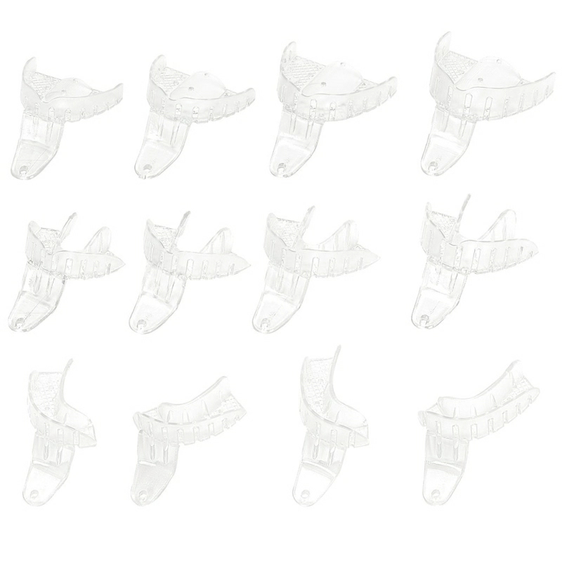 картинка Набор пластиковых ложек с перфорацией без бортиков, 2852-12 (12шт), Asa Dental 