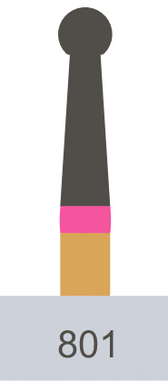 картинка Боры алмазные Predator Zirconia PZ801-018 FG (5 шт.), Prima Dental Group 