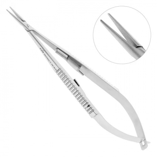 картинка 20-16 Иглодержатель хирургический Castroviejo, 14 см, HLW Dental 