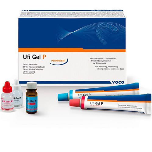 картинка Уфи Гель П - Ufi Gel Р, Voco (2 х 50мл, глазурь 2 х 10мл, адгезив 10мл) 