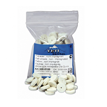 картинка Диски полировочные без пропитки, Yeti (100 шт) 