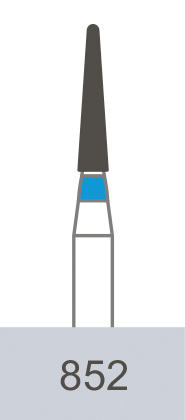 картинка Бор алмазный 852-012 M, TC-26M конусовидный (5 шт.), Prima Dental Group 